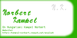 norbert kampel business card